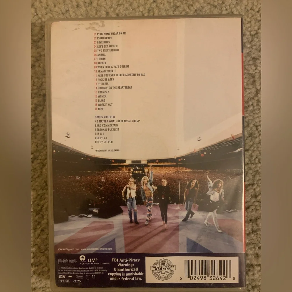 ❤️5 for $20❤️Def Leppard Rock of Ages DVD - Picture 3 of 3